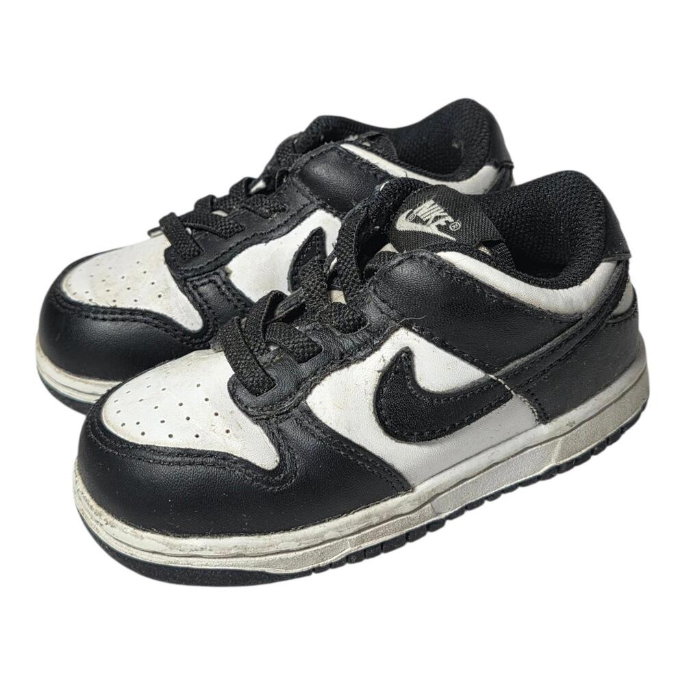 Nike Dunk Low PS Panda Black White Kids Sneakers Size‎ 7C CW1589-100 Classic